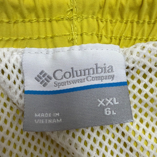 Columbia Mens Yellow Nylon Omni-Shade Sun Protection Shorts Lightweight Size XXL