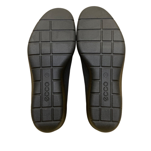 Ecco Women’s Black Leather Wedge Slip-On Comfort Shoes Size 7