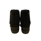 Sorel Women’s Black Suede Lug Sole Pull-On Evie ll Chelsea Boots Size 6