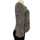 Michael Kors Women's Brown Tweed Blazer Jacket Sz 8
