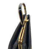 Andè Women's Simple Black With Gold Tone Accents Evening Clutch Sz S