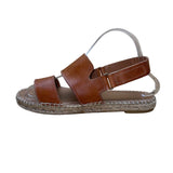Maypol Handmade In Spain  Women’s Brown Leather Espadrille Moos Sandals Size 39