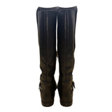 Coach Women’s Black Leather Buckle Detail Monique Riding Boots Size 6.5B