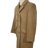 Evan Picone Classic Women's Khaki Double Breasted Wool Coat Sz 14