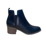 Dr. Scholls Women’s Black Faux Leather Block Heel Pull-On  Ankle Boots Size 8M