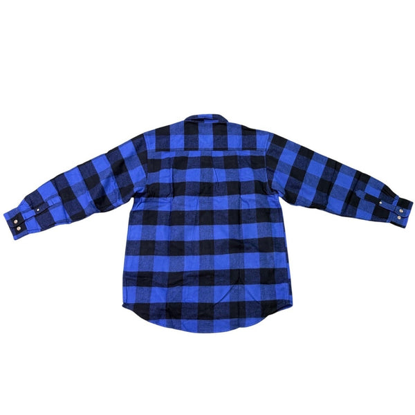 Field & Stream Mens Blue & Black Buffalo Plaid Button-Up Flannel Shirt Size M
