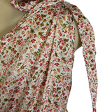 Floral Halter Neck Mini Dress With Ruffle Hem & Open Back New