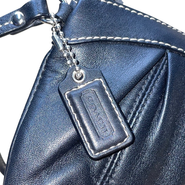 Coach Women’s Black Leather Wristlet Compact Purse