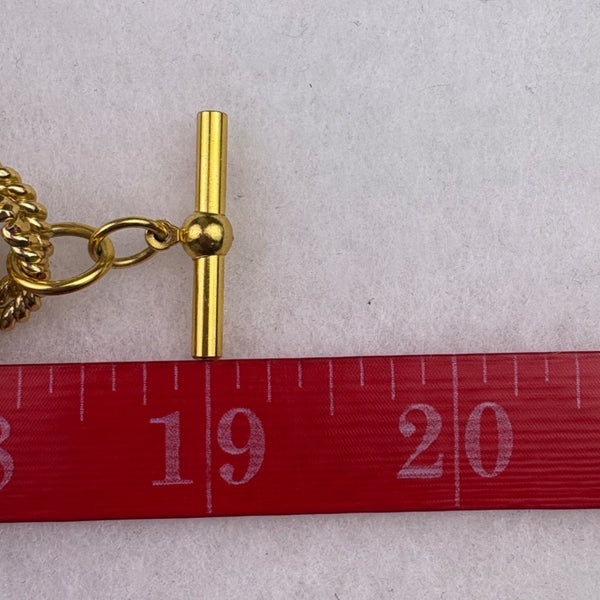 Anne Klein Womens Gold Tone Woven Rope Chain Necklace Adjustable Vintage