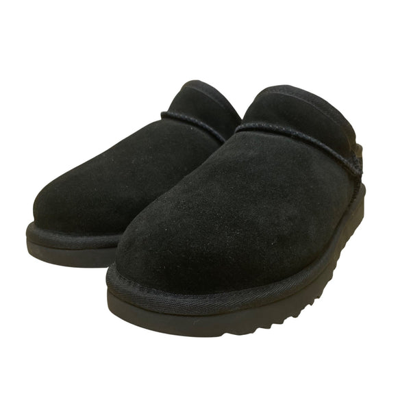 UGG Women’s Black Suede Cozetta Luxe Shearling Slip-On Mule Slippers Size 8