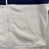 U.S. Polo Assn. Mens Cream & Navy Hoodie Sweatshirt Zip Up 2XL