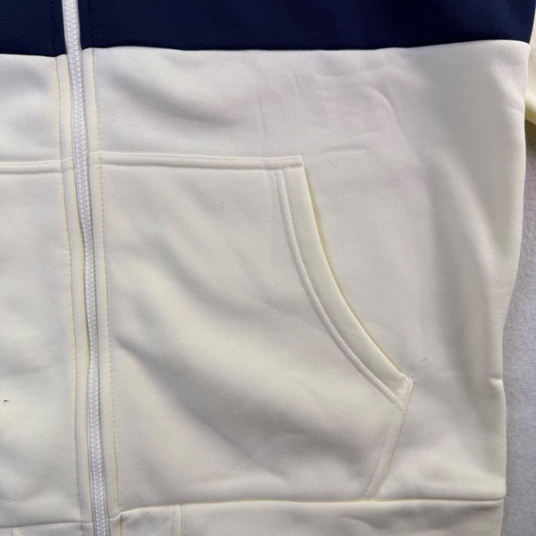 U.S. Polo Assn. Mens Cream & Navy Hoodie Sweatshirt Zip Up 2XL