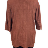 Chico’s Womens Brown Open Front Jacket 3/4 Sleeve Lightweight Elegant Size 2