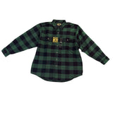 Field & Stream Mens Green Plaid Cotton Button-Up Long-Sleeve Shirt Size XXL