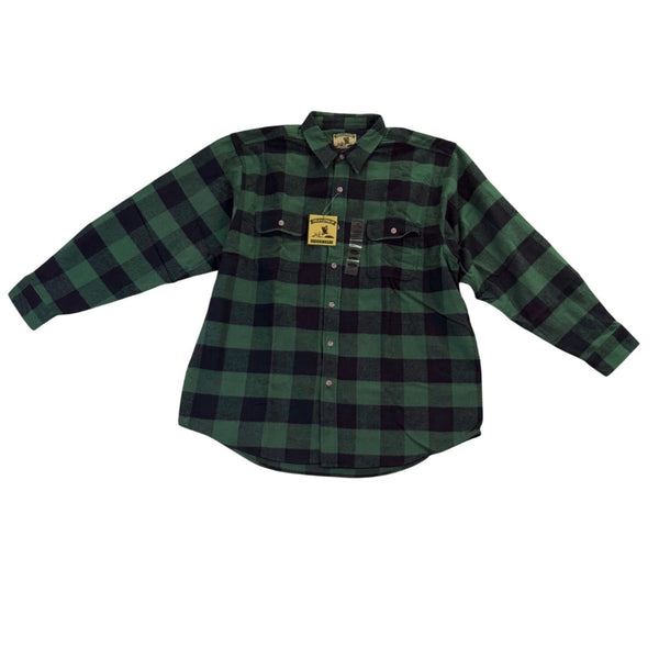 Field & Stream Mens Green Plaid Cotton Button-Up Long-Sleeve Shirt Size XXL