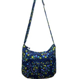 Vera Bradley Women’s Blue Quilted Floral Adjustable Strap Shoulder Tote Bag