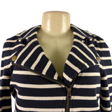 Lilla  P Women’s Navy Blue Dress & Striped Blazer Set Versatile Style Size S
