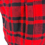 Woolrich Womens Red & Black Plaid Peacoat Double Breasted Jacket Size L