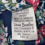 Vera Bradley Womens Navy Quilted Floral Adjustable Strap On-The-Go Crossbody Bag