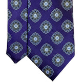 Jos A. Bank Mens Purple 100% Silk Tie Mandala Print Pattern Executive Collection