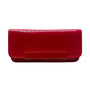 Ted Baker Women’s Red Patent Quilted With Gold Accent Bar Evening Clutch