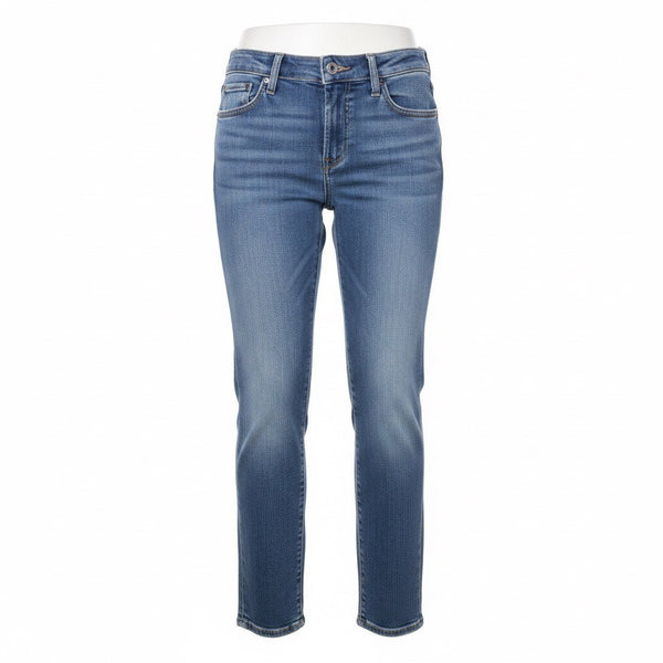 Paige Womens Straight Leg Mid-Rise Blue Denim Jeans Size 25