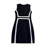 Calvin Klein Womens Black & White Sheath Dress Contrasting Classic Size 8P