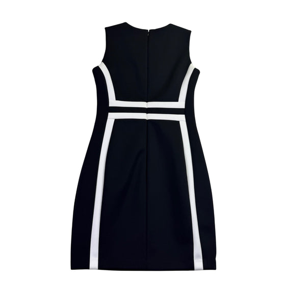 Calvin Klein Womens Black & White Sheath Dress Contrasting Classic Size 8P