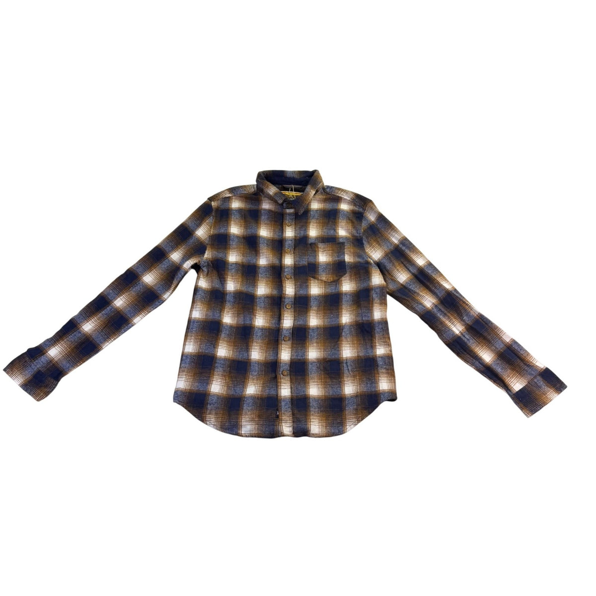 Eightthavenue Mens Plaid Button-Down Flannel Shirt  Long Sleeve Sz XL