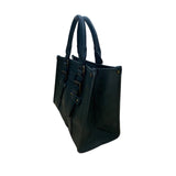 G.H. Bass & Co. Women’s Dark Green Vegan Leather Structured Handbag Tote Bag