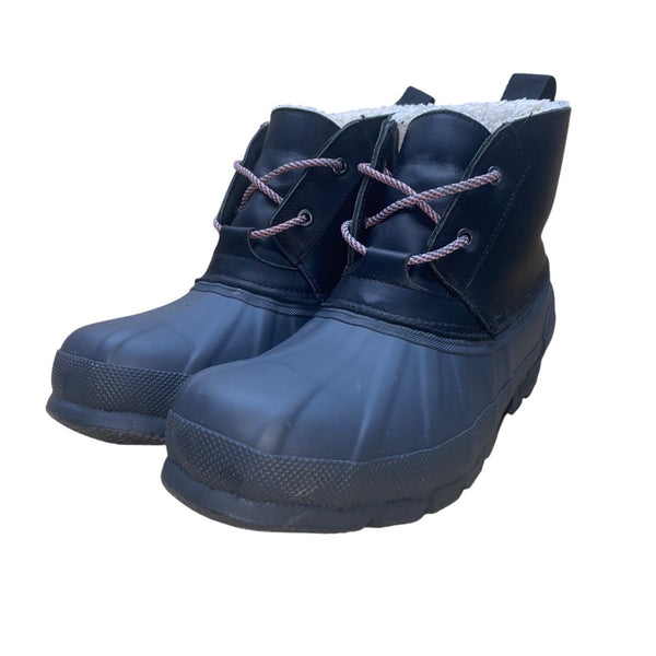 Hunter Men’s Black Rubber Insulated Lining Lace-Up Waterproof Duck Boots Size 10