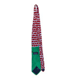 Looney Tunes Mens Green Christmas Holiday Neck Tie Tweety & Sylvester Print