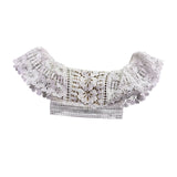 Selfie Leslie Womens White Crochet Lace 2-Piece Outfit Top XS  & Skirt S 