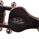 Sterling Silver 925 Italian Fence Design Bracelet Lobster Clasp