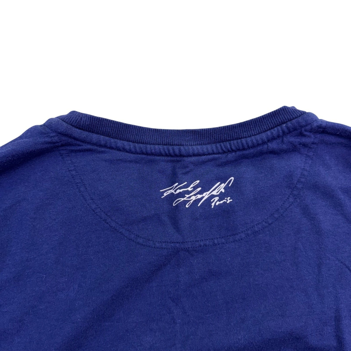 Karl Lagerfeld Paris Womens Navy Printed Long Sleeve Sweatshirt Size S