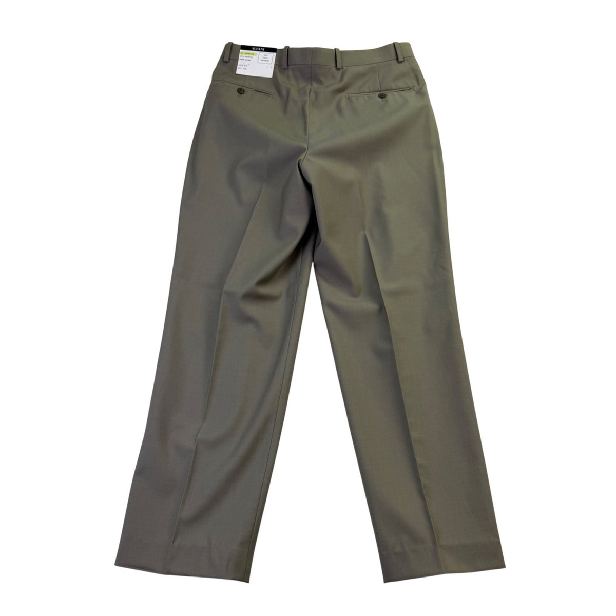 Alfani Mens Olive 100% Wool Performance Suit Two-Piece Garment Size 38S 32W