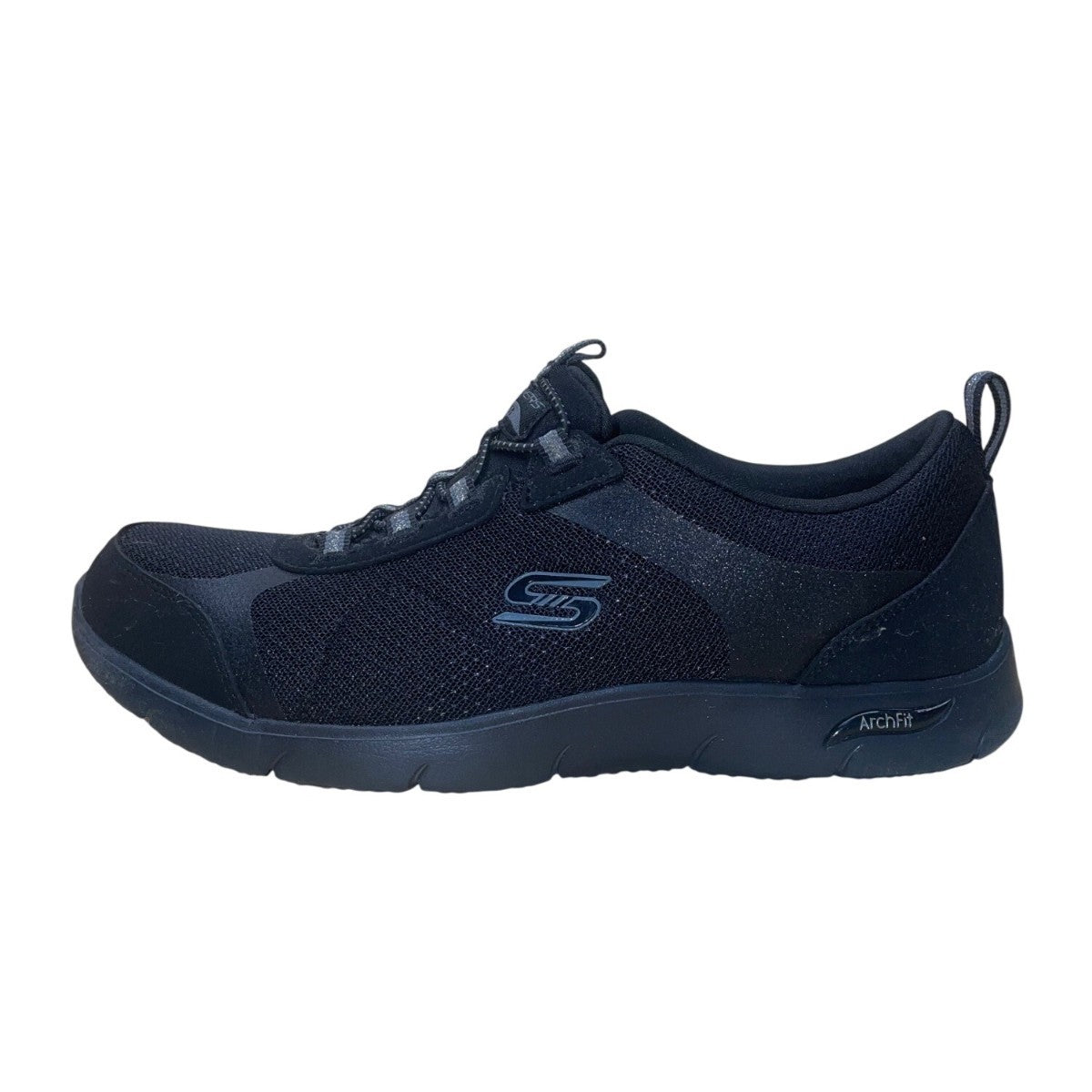 Skechers Women’s Black Arch Fit Slip-On Machine Washable Sneakers Size 7.5