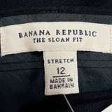 Banana Republic Womens Black Stretch Flare Pants The Sloan Fit Size 12