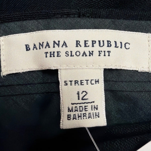 Banana Republic Womens Black Stretch Flare Pants The Sloan Fit Size 12