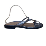 Women’s Silver Strappy Rhinestone Prism Sandals Size 8M