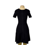 White House Black Market Womens Black  Scoop Neck Short Sleeve Dress Sz XS