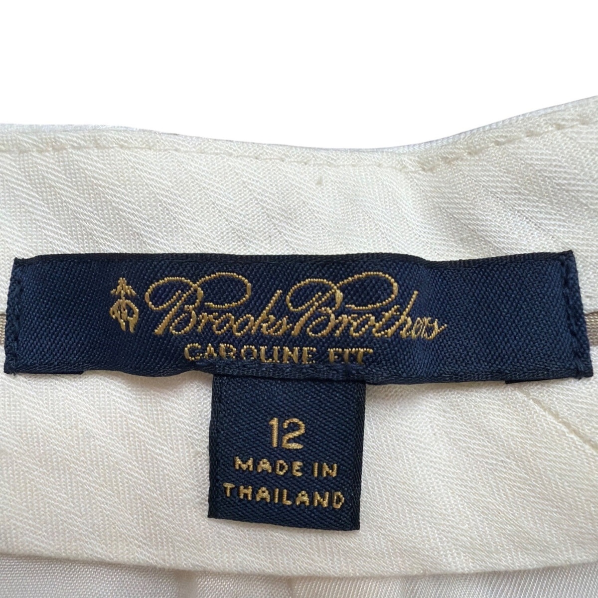 Brooks Brothers Womens White Caroline Fit Mid-Rise Dress Pants Size 12