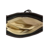 Etienne Aigner Women's Brown And Beige Woven Shoulder Bag and Wallet 2 Piece Set
