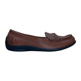 Hotter Women’s Brown Leather Comfort Sole Selena Loafers Size 9.5