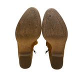 Seychelles Women’s Brown Leather Cutout Western Stacked Heel Ankle Boots Size 7