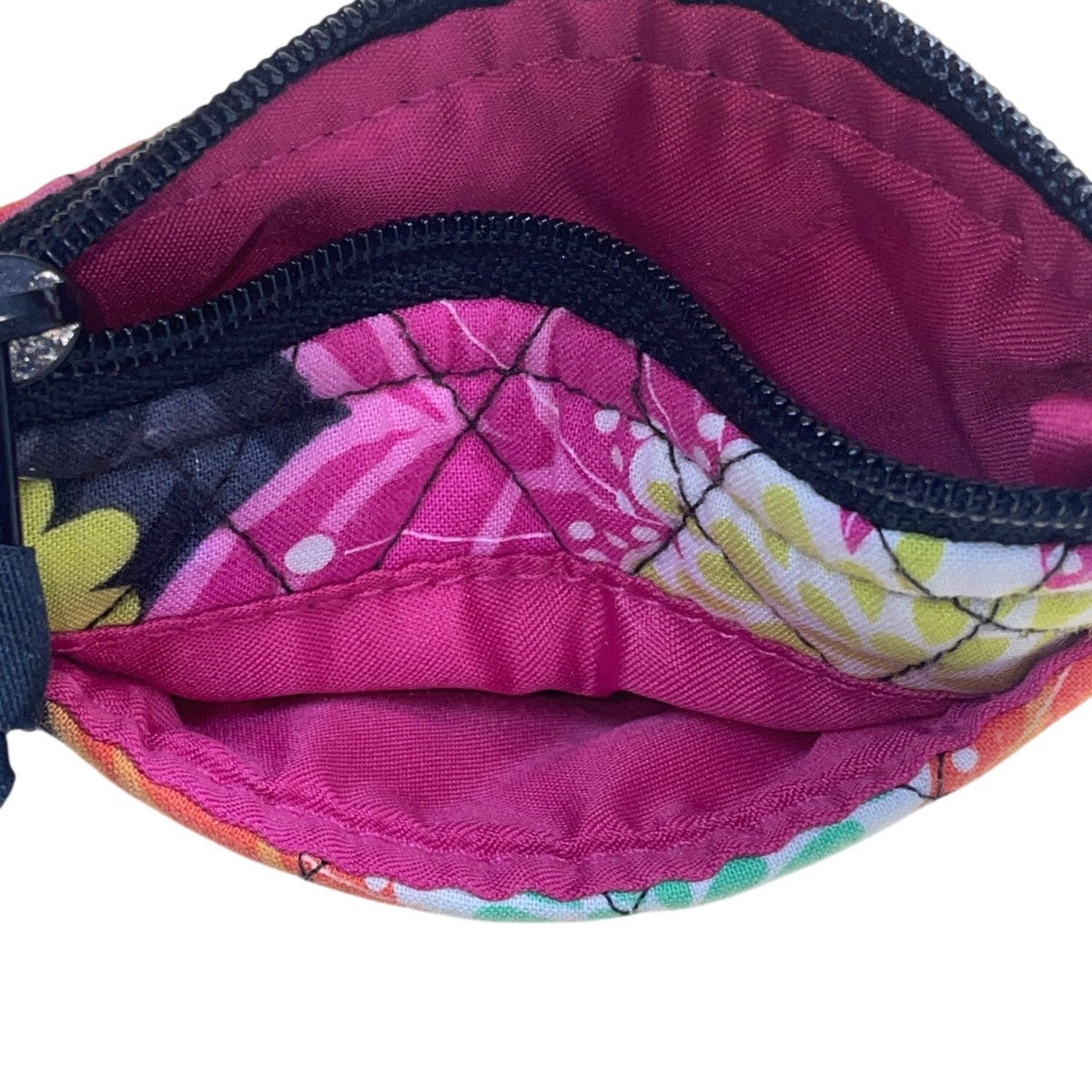 Vera Bradley Women’s Black Multicolor Quilted Floral Pattern Turnlock Wallet