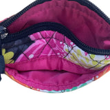 Vera Bradley Women’s Black Multicolor Quilted Floral Pattern Turnlock Wallet