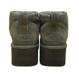 Ugg Women’s Green Suede Faux Shearling Lining Mid Top Platform Booties Size 9