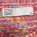 Style Tang Womens Multicolor Knit Cardigan Sweater Button Front Long Sleeve Sz S