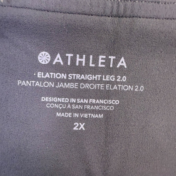 Athleta Womens Gray Elation Straight Leg Pants Activewear & Yoga Size 2X
